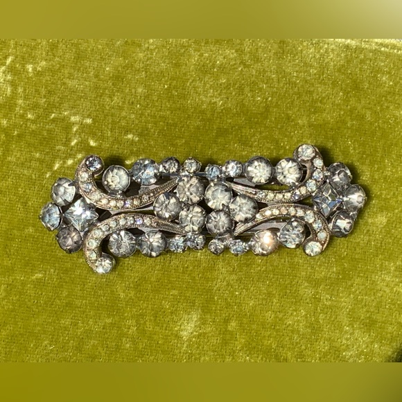 Antique Duet Rhinestone Brooch - Picture 1 of 4